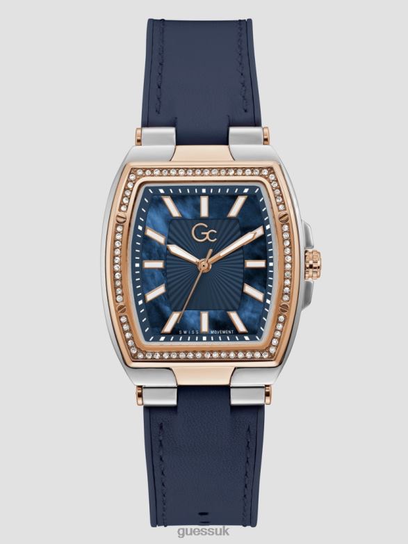 GUESS Women Gc Petite Square Analog Watch Gold Accessory V28V63588