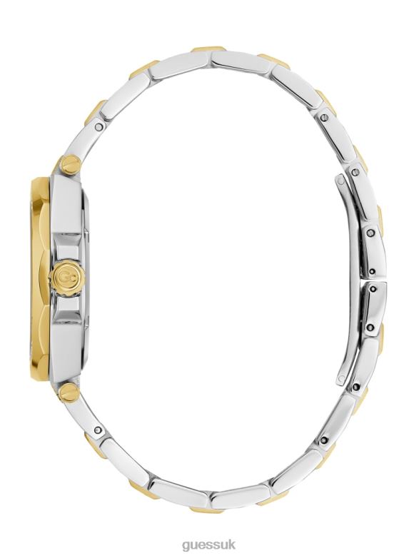 GUESS Women Gc Two-Tone Analog Watch Green Accessory V28V63592