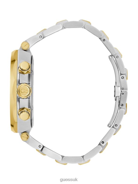 GUESS Women Gc Two-Tone Chronograph Watch Green Accessory V28V63585