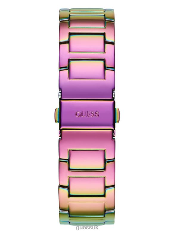 GUESS Women Iridescent Crystal Multifunction Watch Multi Accessory V28V63539