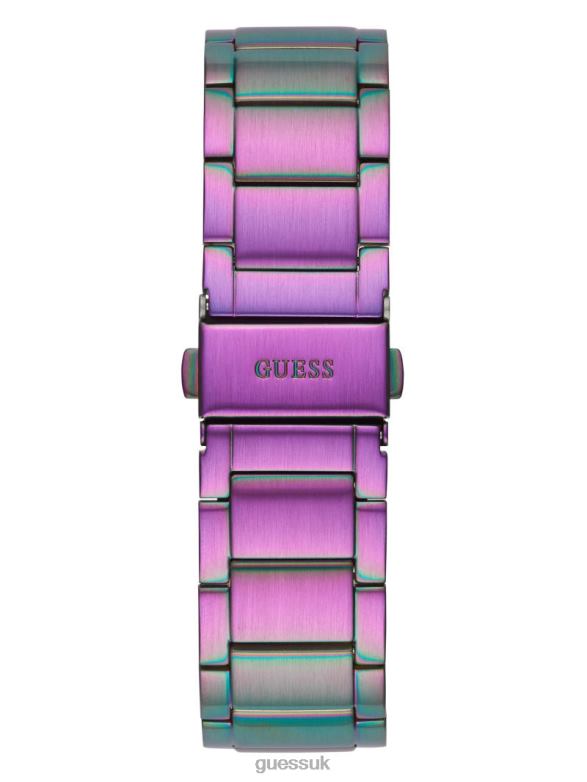 GUESS Women Iridescent Glitz Multifunction Watch Rose Gold Accessory V28V63584