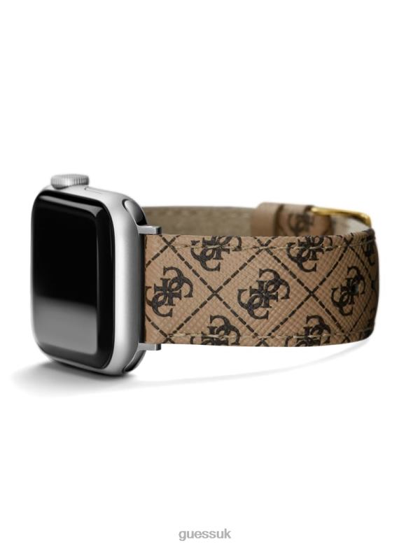 GUESS Women Logo Leather 38-40 mm Band for Apple Watch Brown Accessory V28V63591