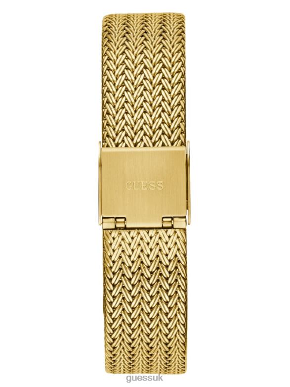 GUESS Women Mesh Analog Watch Gold Accessory V28V63630