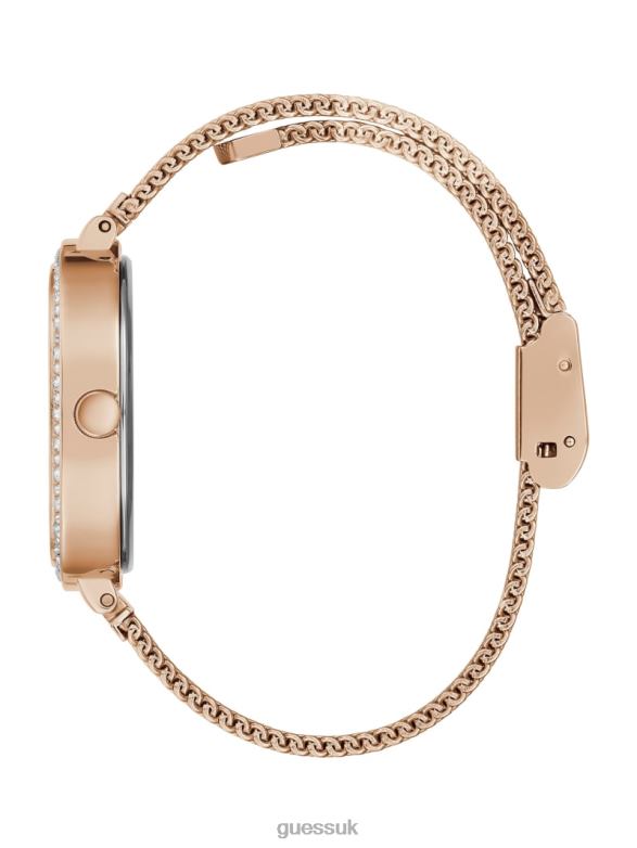 GUESS Women Mesh Analog Watch Rose Gold Accessory V28V63540