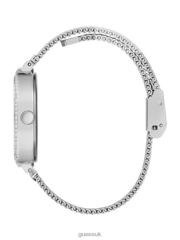 GUESS Women Mesh Analog Watch Silver Accessory V28V63563