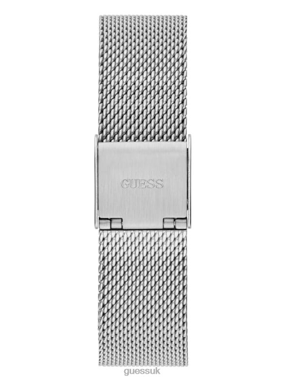 GUESS Women Mesh Analog Watch Silver Accessory V28V63563