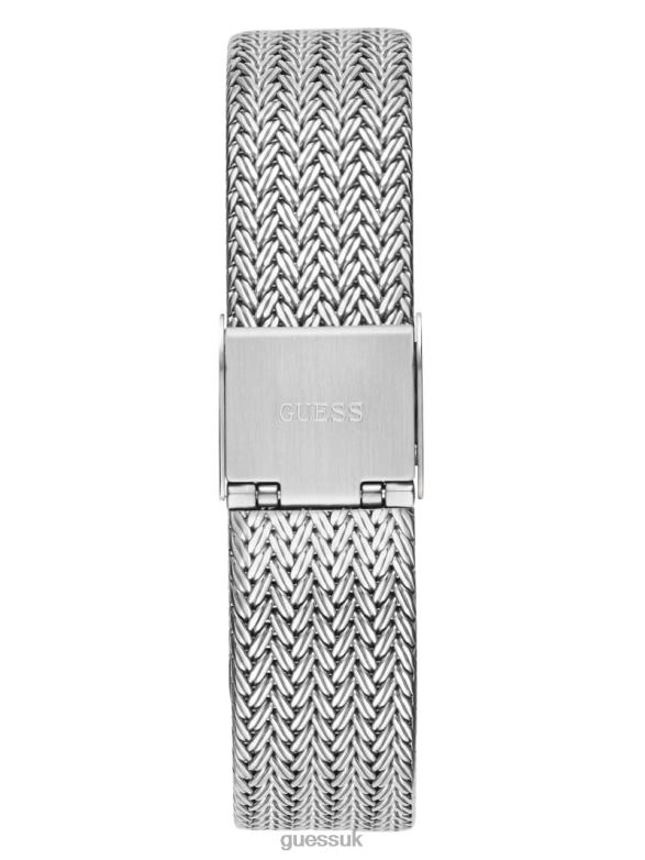 GUESS Women Mesh Analog Watch Silver Accessory V28V63582