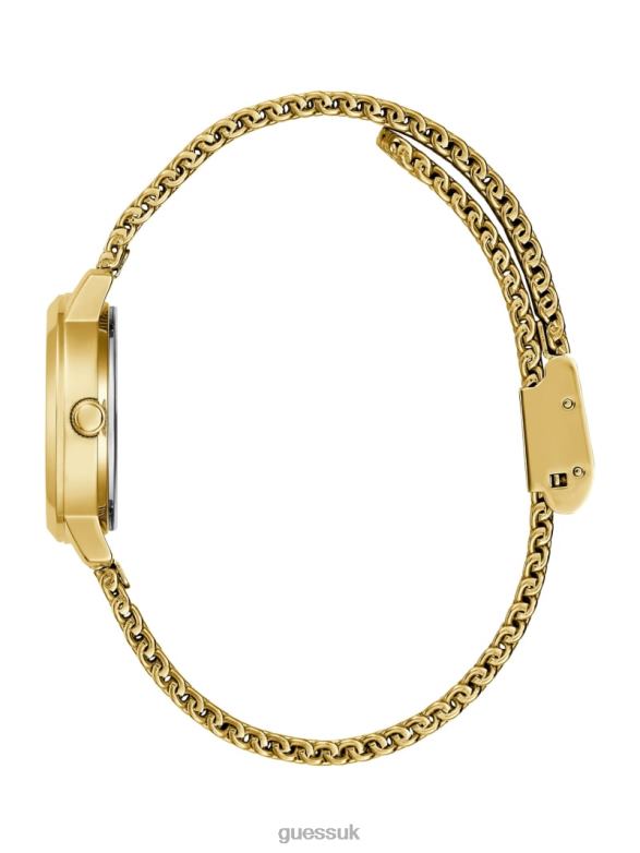 GUESS Women Mesh Diamond Analog Watch Gold Accessory V28V63620