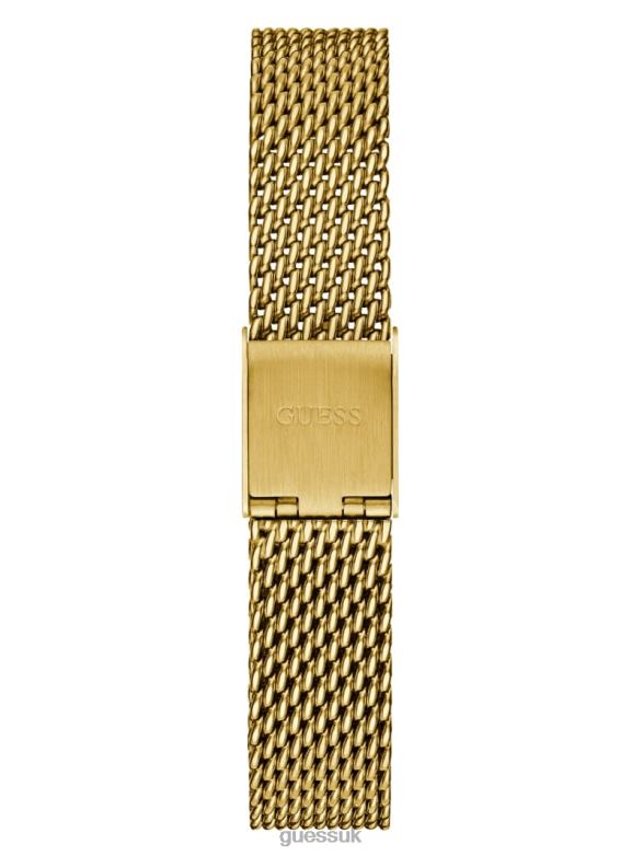 GUESS Women Mesh Diamond Analog Watch Gold Accessory V28V63620