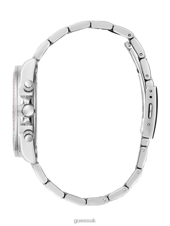 GUESS Women Ombre Multifunction Watch Silver Accessory V28V63587