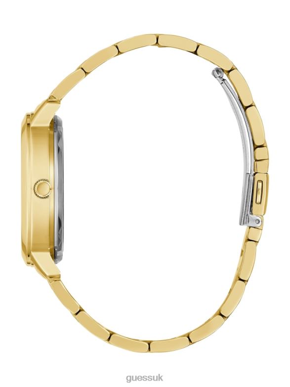 GUESS Women Quattro G Clear Analog Watch Gold Accessory V28V63616