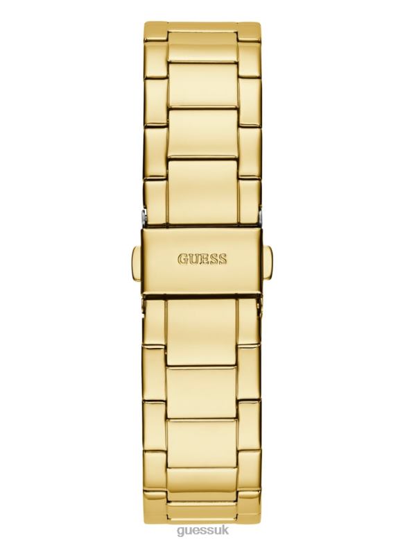 GUESS Women Rhinestone Multifunction Watch Gold Accessory V28V63635