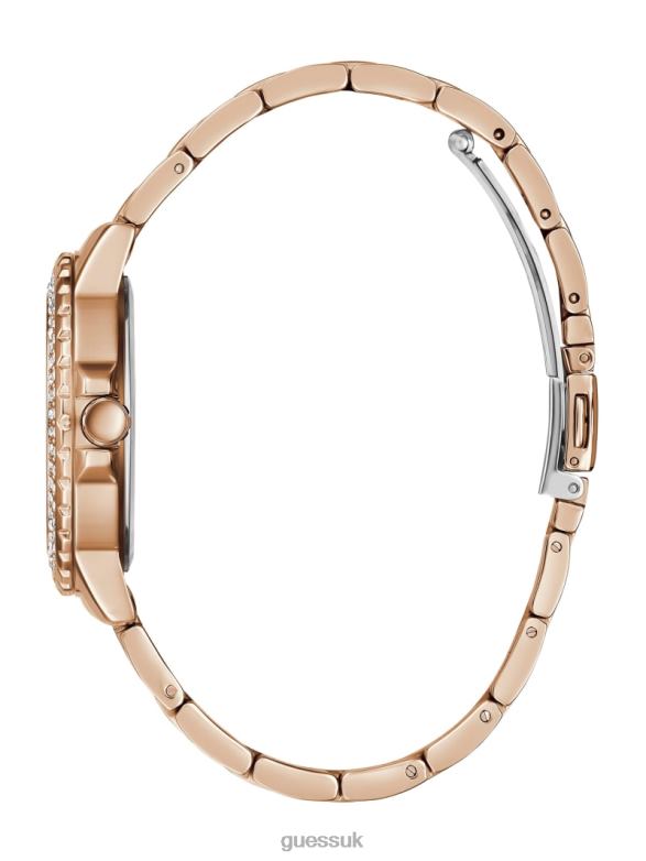 GUESS Women Rhinestone Multifunction Watch Rose Gold Accessory V28V63566