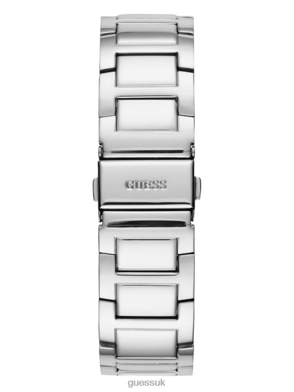 GUESS Women Rhinestone Multifunction Watch Silver Accessory V28V63544