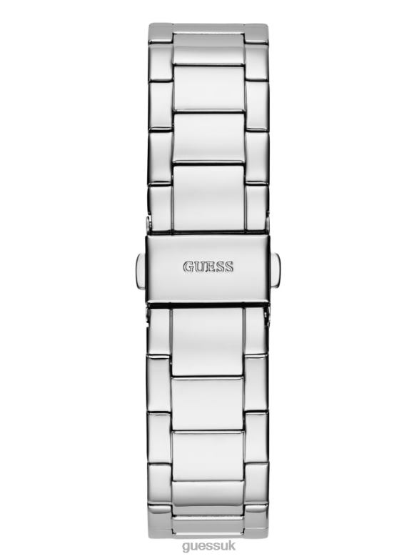GUESS Women Rhinestone Multifunction Watch Silver Accessory V28V63570
