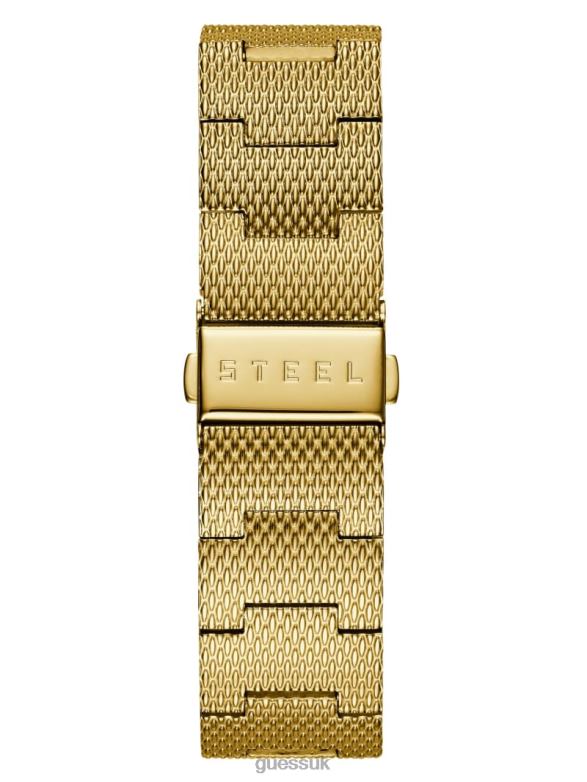 GUESS Women Slim Mesh Diamond Watch Gold Accessory V28V63541