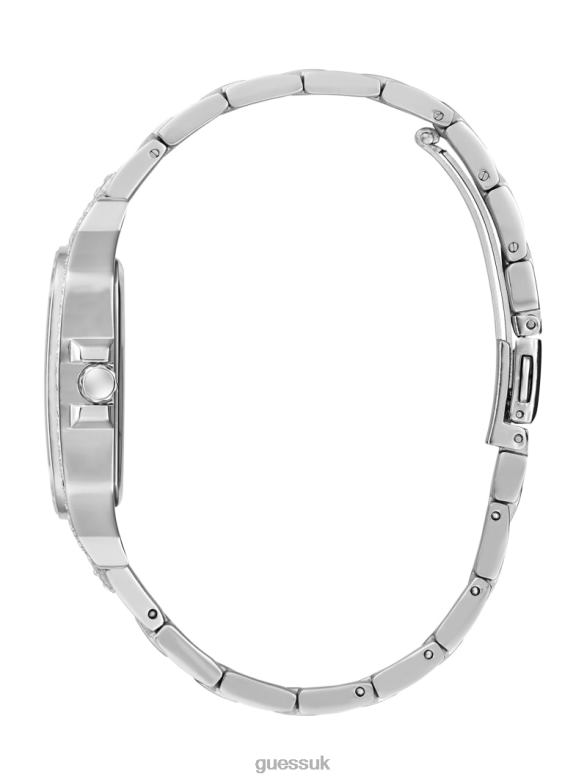 GUESS Women Square Multifunction Watch Silver Accessory V28V63571
