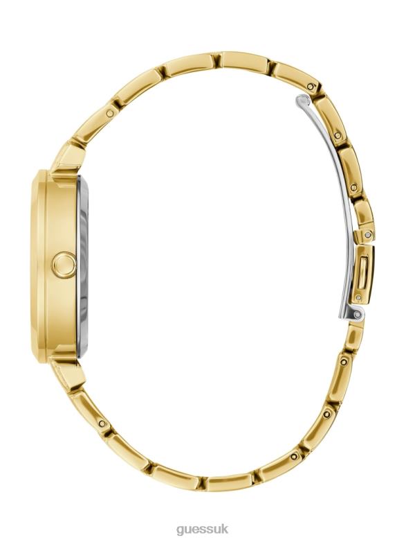 GUESS Women Transparent Analog Watch Gold Accessory V28V63632
