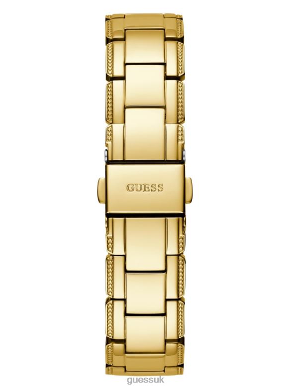 GUESS Women Transparent Analog Watch Gold Accessory V28V63632