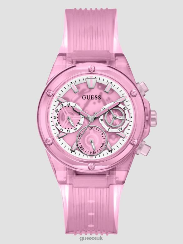 GUESS Women Transparent Multifunction Watch Rose Gold Accessory V28V63622