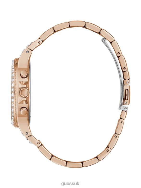 GUESS Women and Rhinestone Multifunction Watch Rose Gold Accessory V28V63631