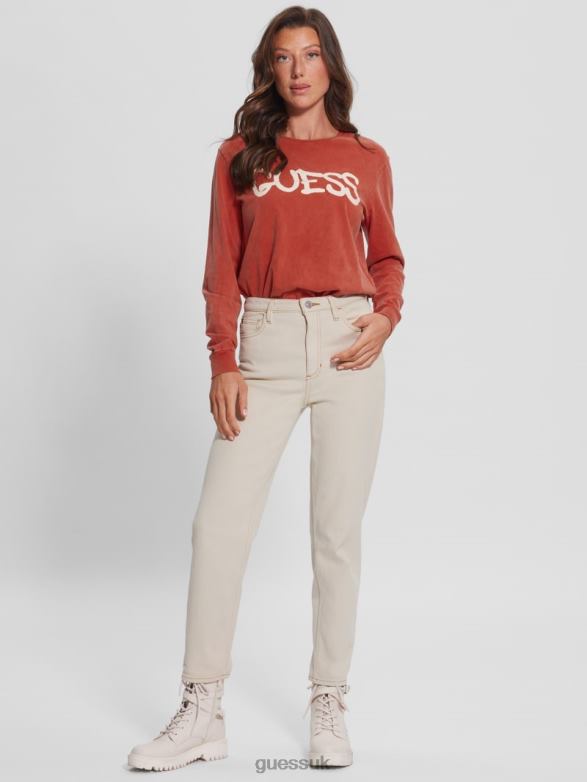 GUESS Women Balloon Girl Tee Blazing Red Apparel V28V61400
