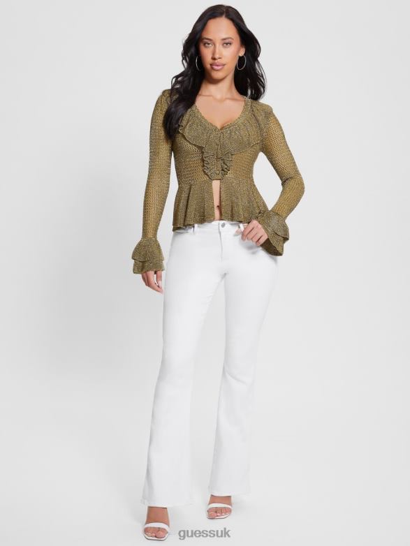GUESS Women Savannah Lurex Cardigan Black Gold Multi Apparel V28V6943