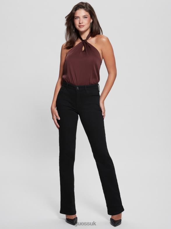 GUESS Women Eco Heather Halter Bodysuit Mystic Wine Apparel V28V61463