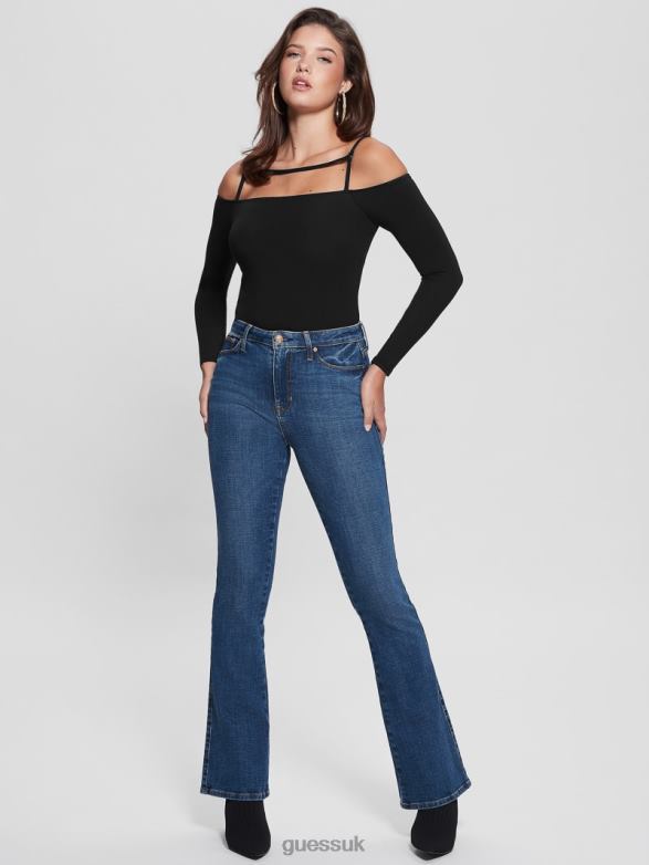 GUESS Women Eco Malaya Harnessed Bodysuit Black Apparel V28V61399