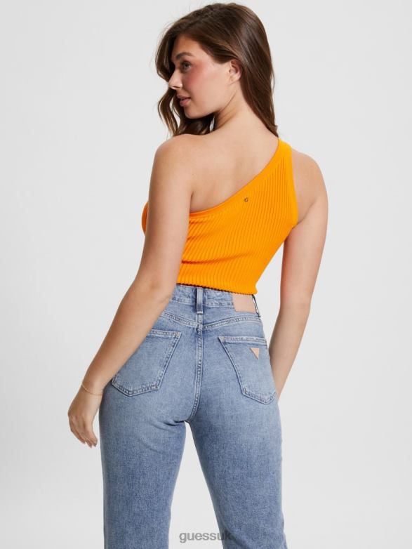 GUESS Women Eco Mel Ottoman Bodysuit Inspire Orange Apparel V28V6980