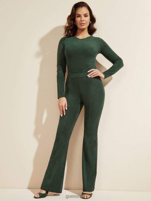 GUESS Women Leonie Bodysuit Chenille Green Apparel V28V61470