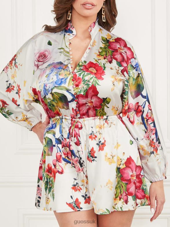 GUESS Women Vivienne Printed Romper Glorious Garden Ao Apparel V28V6382