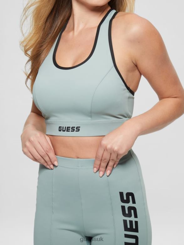 GUESS Women Eco Adrianna Active Bra Full Grey Apparel V28V61565