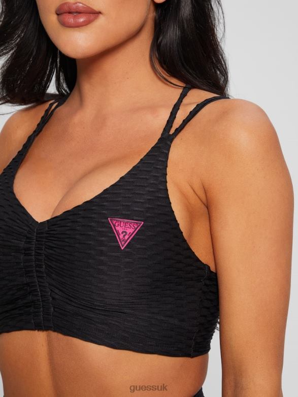 GUESS Women Eco Delma Active Bra Black Apparel V28V62457