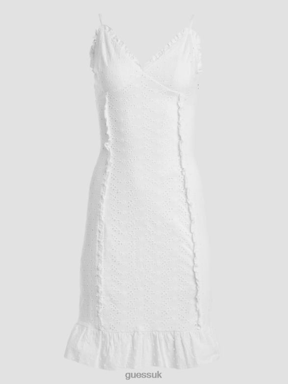 GUESS Women Amal Paisley Mini Dress Pure White Apparel V28V6424