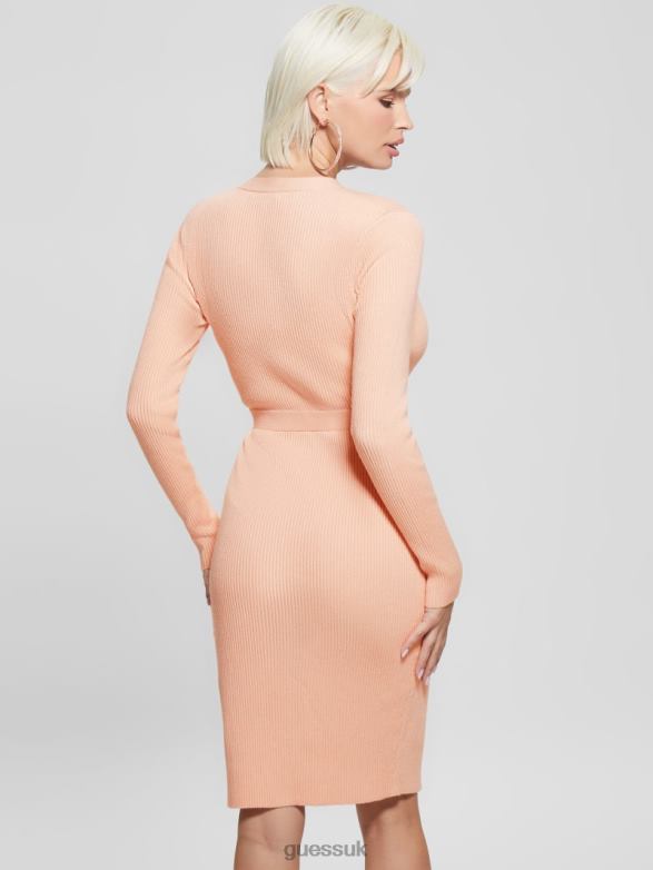 GUESS Women Eco Alexandra Sweater Dress Blush Breeze Apparel V28V6826
