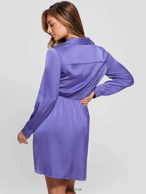 GUESS Women Eco Alya Dress 002 Ozone Wash Apparel V28V6453