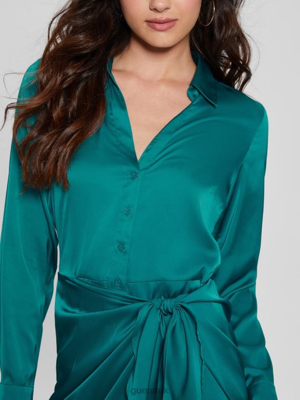 GUESS Women Eco Alya Dress Capri Lake Apparel V28V6315