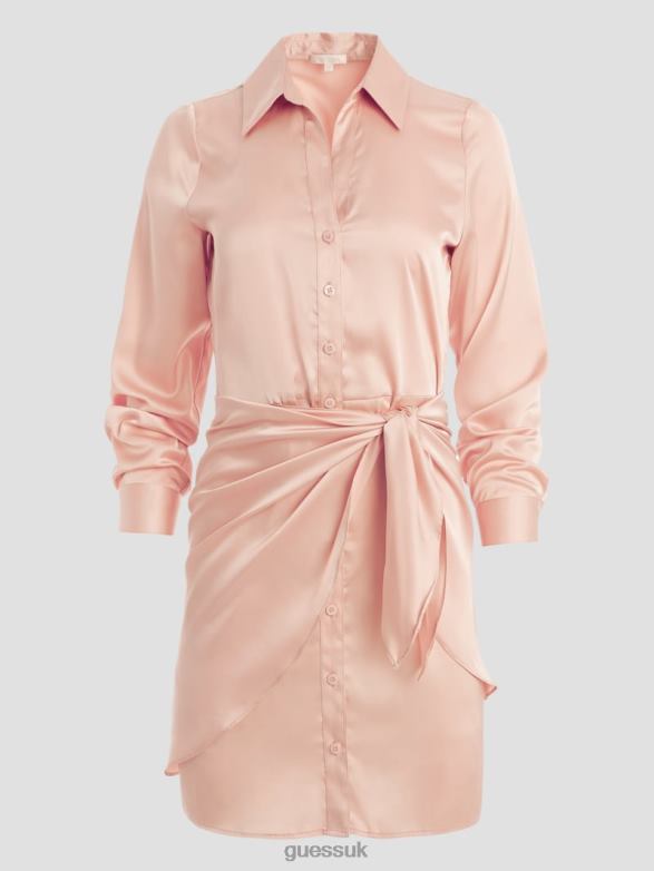 GUESS Women Eco Alya Dress Powder Rose Apparel V28V6555
