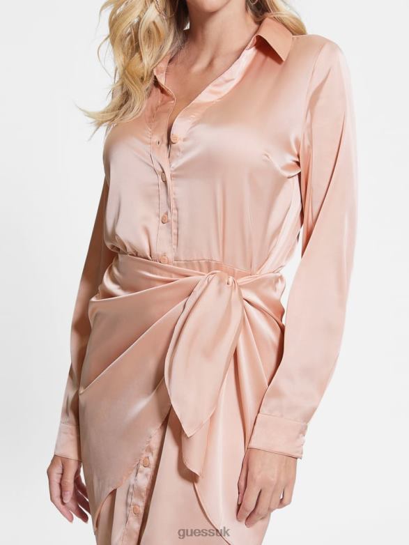 GUESS Women Eco Alya Dress Powder Rose Apparel V28V6555