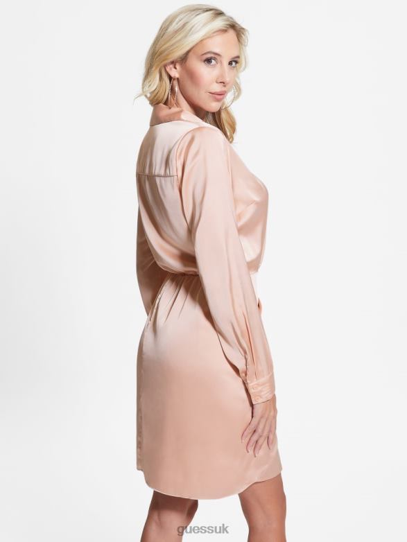 GUESS Women Eco Alya Dress Powder Rose Apparel V28V6555