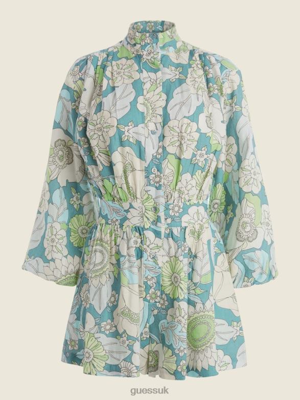 GUESS Women Eco Amiah Romper Insta Flora Print Apparel V28V6611