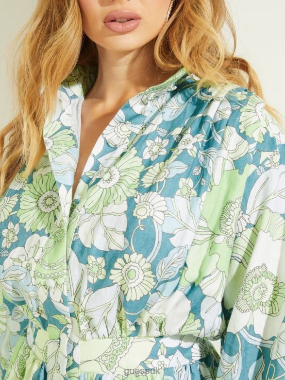 GUESS Women Eco Amiah Romper Insta Flora Print Apparel V28V6611