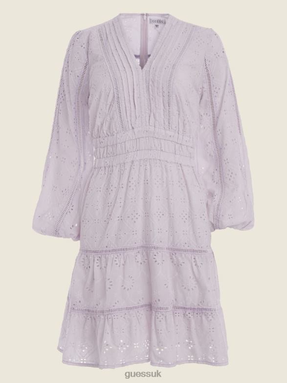 GUESS Women Eco Arita Dress Lavender Haze Multi Apparel V28V6881