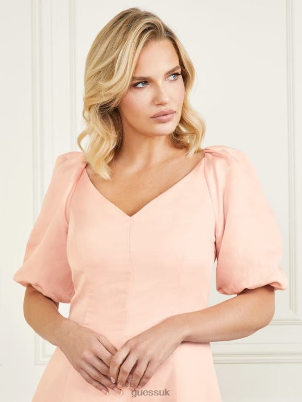 GUESS Women Eco Calla Dress Hacienda Rose Apparel V28V6760
