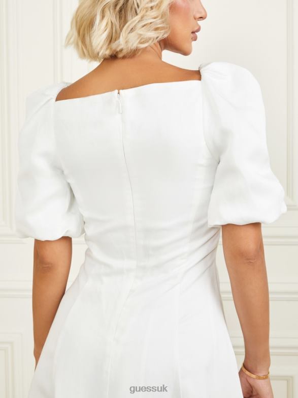 GUESS Women Eco Calla Dress Pale Pearl Apparel V28V6910