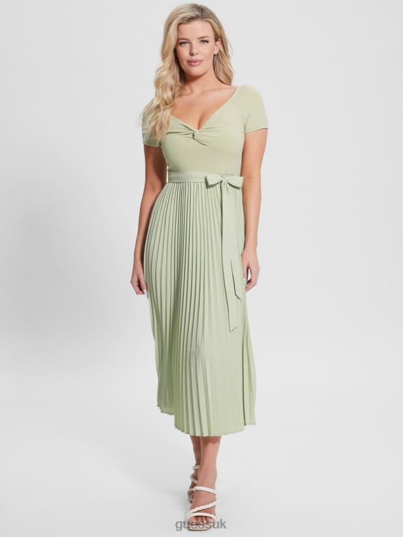 GUESS Women Eco Erynn Belted Dress Lost In Thyme Apparel V28V6676