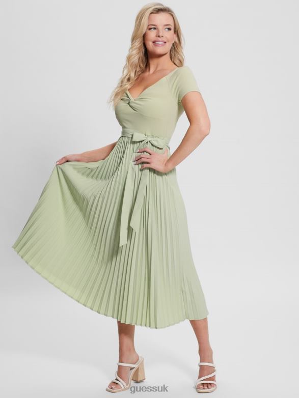 GUESS Women Eco Erynn Belted Dress Lost In Thyme Apparel V28V6676