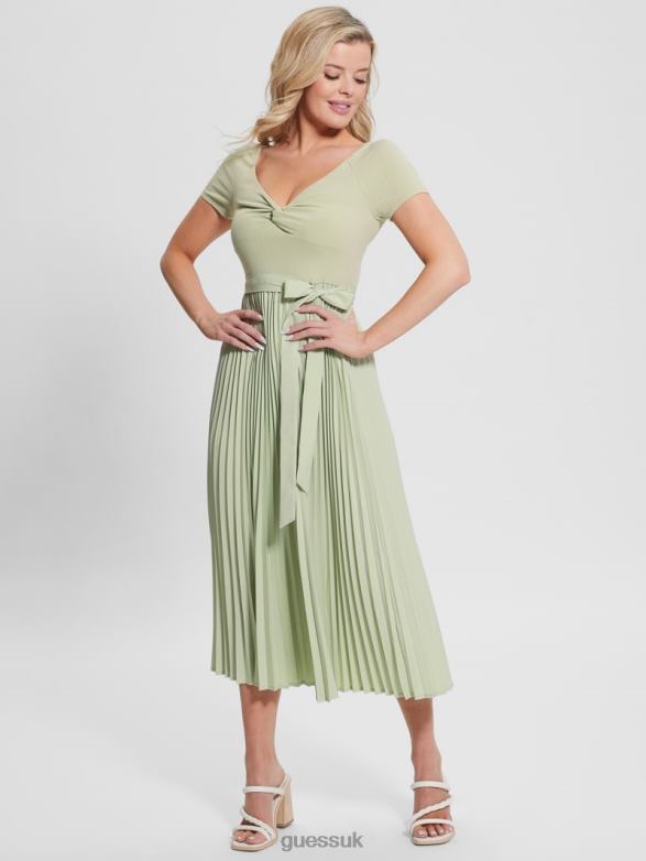 GUESS Women Eco Erynn Belted Dress Lost In Thyme Apparel V28V6676