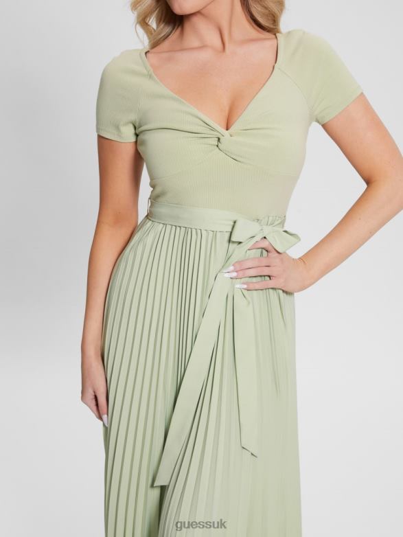 GUESS Women Eco Erynn Belted Dress Lost In Thyme Apparel V28V6676